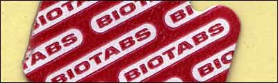 A biotab sticker: had about six of each on my chest and one on each of my ankles for my ECG