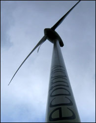 Installed 2003, rotor diameter 70m, capacity 1.8MW